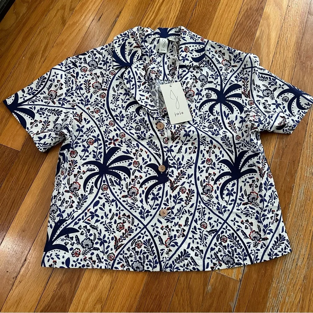 Joie boho batik print pattern linen blend shorts and top set, NWT